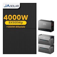 2x Anker Solarbank 3 E2700 Pro mit Power Dock Multisystem, mit 8 x 500 JA Solar Bifaziale Solarmodule, by Powerness