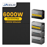 3x Anker Solarbank 3 E2700 Pro mit Power Dock Multisystem, mit 12 x 500 JA Solar Bifaziale Solarmodule, by Powerness