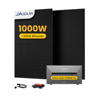 Anker SOLIX Solarbank 2 E1600 Pro All-in-One Speicher für Balkonkraftwerk, mit 2 x 500W JA Solar Bifaziale Solarmodule,by Powerness
