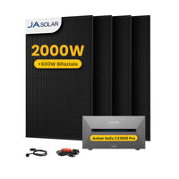 Anker SOLIX Solarbank 2 E1600 Pro All-in-One Speicher für Balkonkraftwerk, mit 4 x 500W JA Solar Bifaziale Solarmodule,by Powerness