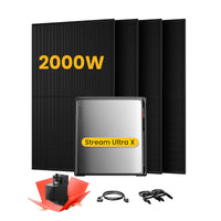 <tc>EcoFlow Stream</tc> <tc>Ultra X</tc>, Tout-en-un <tc>Batterie de stockage tout-en-un pour station solaire</tc>, avec 4 x 500 bifacial <tc>Panneaux solaires</tc>, par <tc>Powerness</tc>