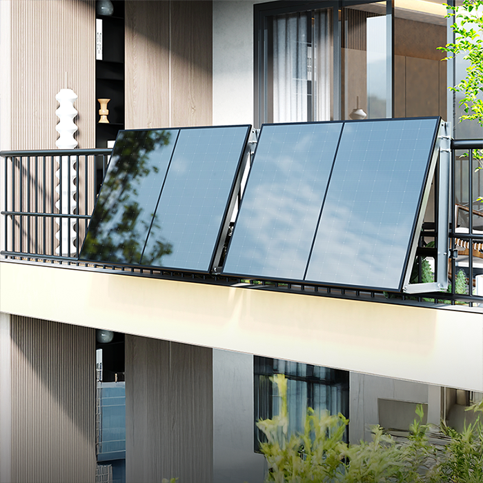 Powerness Aufständerung Solarmodul Halterung Balkonkraftwerk für Garten & Balkon Haken