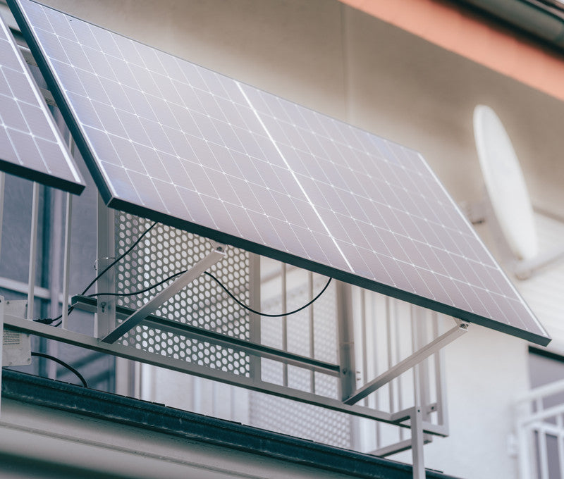 Powerness Aufständerung Solarmodul Halterung Balkonkraftwerk für Balkon Haken, Quadratischer Haken