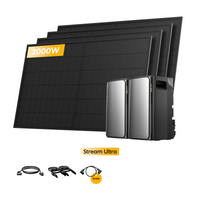 EcoFlow Stream Ultra, système de stockage tout-en-un pour centrales solaires de balcon, avec 4 modules solaires bifaciaux JA Solar de 500 W, par Powerness 