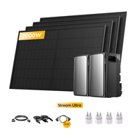 EcoFlow Stream Ultra, système de stockage tout-en-un pour centrales solaires de balcon, avec 4 modules solaires bifaciaux JA Solar de 500 W, par Powerness 
