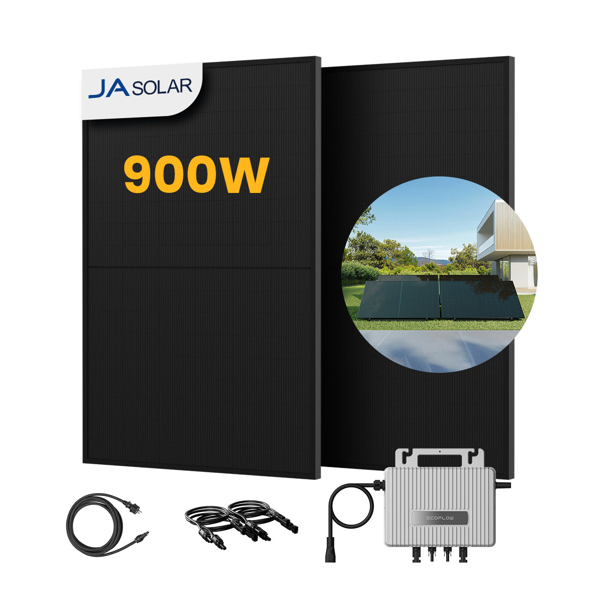 EcoFlow Balkonkraftwerk Set, 890/1000Wp Bifaziale Solarmodule, 800W Wechselrichter (dealclub)