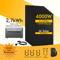 Anker SOLIX Solarbank 3 E2700 Pro, 6-8 Solarmodule, mit MC4 Kabel