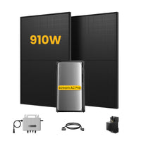 EcoFlow Balkonkraftwerk Set, 890/1000Wp Bifaziale Solarmodule, 800W Wechselrichter, Powerness
