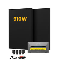Anker SOLIX Solarbank 2 E1600 Pro All-in-One Speicher für Balkonkraftwerk, mit 2 x 455W Bifaziale Solarmodule,by Powerness