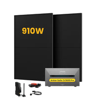 Anker SOLIX Solarbank 2 E1600 Pro All-in-One Speicher für Balkonkraftwerk, mit 2 x 455W Bifaziale Solarmodule,by Powerness