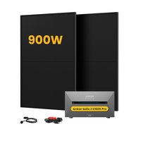 Système de stockage tout-en-un Anker SOLIX Solarbank 2 E1600 Pro pour centrales solaires de balcon, avec 2 panneaux solaires bifaciaux JA Solar de 450 W, par Powerness