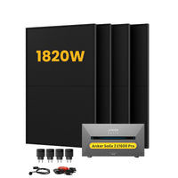 Anker SOLIX Solarbank 2 E1600 Pro All-in-One Speicher für Balkonkraftwerk, mit 4 x 455W Bifaziale Solarmodule,by Powerness