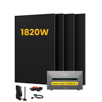 Anker SOLIX Solarbank 2 E1600 Pro All-in-One Opslag voor Balkon-Zonnepanelen, met 4 x 450W Bifaciale Zonnepanelen, by Powerness