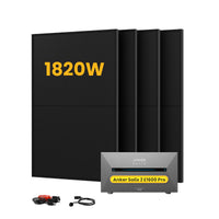 Anker SOLIX Solarbank 2 E1600 Pro All-in-One Opslag voor Balkon-Zonnepanelen, met 4 x 450W Bifaciale Zonnepanelen, by Powerness