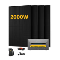 Anker SOLIX Solarbank 2 E1600 Pro All-in-One Speicher für Balkonkraftwerk, mit 4 x 500W Bifaziale Solarmodule,by Powerness