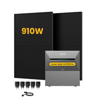 Anker SOLIX Solarbank 3 E2700 Pro, met 2 x 450 Bifaciale Zonnepanelen, by Powerness