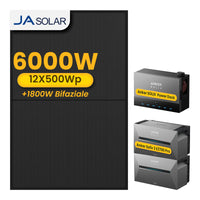 2x Anker Solarbank 3 E2700 Pro mit Power Dock Multisystem, mit 12 x 500 JA Solar Bifaziale Solarmodule, by Powerness