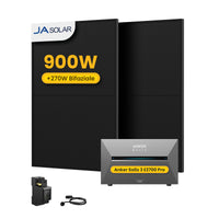 Anker SOLIX Solarbank 3 E2700 Pro, mit 2 x 450 JA Solar Bifaziale Solarmodule, by Powerness