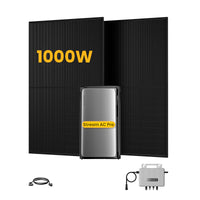 EcoFlow Balkonkraftwerk Set, 890/1000Wp Bifaziale Solarmodule, 800W Wechselrichter, Powerness