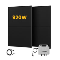EcoFlow Balkonkraftwerk Set, 920Wp Jolywood Bifazial Full Black Solarmodule, 800W Wechselrichter, by Powerness