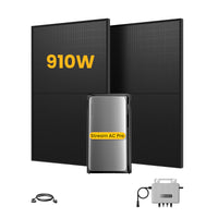 EcoFlow Balkonkraftwerk Set, 890/1000Wp Bifaziale Solarmodule, 800W Wechselrichter, Powerness