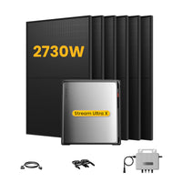 <tc>EcoFlow Stream</tc> <tc>Ultra X</tc>Système solaire avec stockage, composé de 6 panneaux bifaciaux de 450 W <tc>Panneaux solaires</tc>n, par <tc>Powerness</tc>
