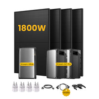 EcoFlow Stream Ultra, système de stockage tout-en-un pour centrales solaires de balcon, avec 4 modules solaires bifaciaux JA Solar de 500 W, par Powerness 