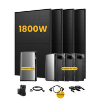 EcoFlow Stream Ultra, système de stockage tout-en-un pour centrales solaires de balcon, avec 4 modules solaires bifaciaux JA Solar de 500 W, par Powerness 