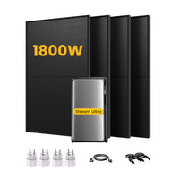 EcoFlow Stream Ultra, système de stockage tout-en-un pour centrales solaires de balcon, avec 4 modules solaires bifaciaux JA Solar de 500 W, par Powerness 