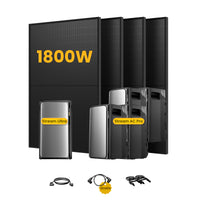EcoFlow Stream Ultra, système de stockage tout-en-un pour centrales solaires de balcon, avec 4 modules solaires bifaciaux JA Solar de 500 W, par Powerness 
