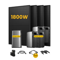 EcoFlow Stream Ultra, système de stockage tout-en-un pour centrales solaires de balcon, avec 4 modules solaires bifaciaux JA Solar de 500 W, par Powerness 