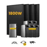 EcoFlow Stream Ultra, système de stockage tout-en-un pour centrales solaires de balcon, avec 4 modules solaires bifaciaux JA Solar de 500 W, par Powerness 