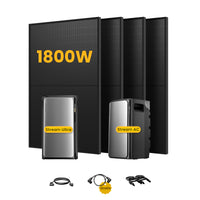 EcoFlow Stream Ultra, système de stockage tout-en-un pour centrales solaires de balcon, avec 4 modules solaires bifaciaux JA Solar de 500 W, par Powerness 