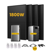 EcoFlow Stream Ultra, système de stockage tout-en-un pour centrales solaires de balcon, avec 4 modules solaires bifaciaux JA Solar de 500 W, par Powerness 