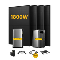 EcoFlow Stream Ultra, système de stockage tout-en-un pour centrales solaires de balcon, avec 4 modules solaires bifaciaux JA Solar de 500 W, par Powerness 