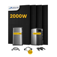 EcoFlow STREAM Ultra & Pro, All-in-One Speicher für Balkonkraftwerke, mit 4 x 500 JA Solar Bifaziale Solarmodule, by Powerness