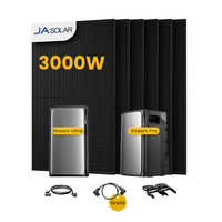 EcoFlow STREAM Ultra &amp; Pro, système de stockage tout-en-un pour centrales solaires de balcon, avec 6 modules solaires bifaciaux JA Solar de 500 W, par Powerness