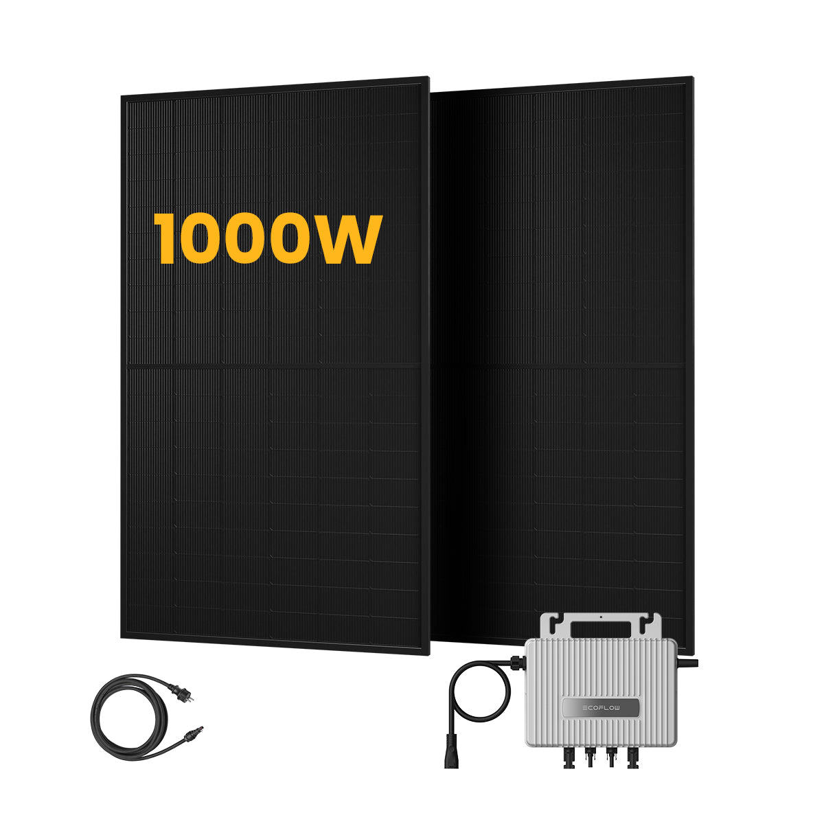 EcoFlow Balkonkraftwerk Set, 910/1000Wp Bifaziale Solarmodule, 800W Wechselrichter (dealclub)