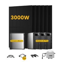 <tc>EcoFlow Stream</tc> <tc>Ultra X</tc>Système solaire avec stockage, composé de 6 panneaux bifaciaux de 500 W <tc>Panneaux solaires</tc>n, par <tc>Powerness</tc>
