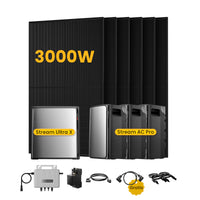 <tc>EcoFlow Stream</tc> <tc>Ultra X</tc>Système solaire avec stockage, composé de 6 panneaux bifaciaux de 500 W <tc>Panneaux solaires</tc>n, par <tc>Powerness</tc>