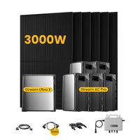 EcoFlow Stream Ultra X, système de stockage tout-en-un pour centrales solaires de balcon, avec 6 modules solaires bifaciaux JA Solar de 500 W, par Powerness 