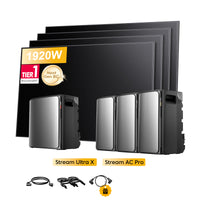 <tc>EcoFlow Stream</tc> <tc>Ultra X</tc>, Tout-en-un <tc>Batterie de stockage tout-en-un pour station solaire</tc>, avec 4 x 480<tc>Wp</tc> Masque bifacial Sunpro BC Noir intégral <tc>Panneau solaire</tc>, par <tc>Powerness</tc>