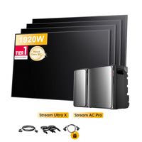 <tc>EcoFlow Stream</tc> <tc>Ultra X</tc>, Tout-en-un <tc>Batterie de stockage tout-en-un pour station solaire</tc>, avec 4 x 480<tc>Wp</tc> Masque bifacial Sunpro BC Noir intégral <tc>Panneau solaire</tc>, par <tc>Powerness</tc>
