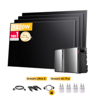 <tc>EcoFlow Stream</tc> <tc>Ultra X</tc>, Tout-en-un <tc>Batterie de stockage tout-en-un pour station solaire</tc>, avec 4 x 480<tc>Wp</tc> Masque bifacial Sunpro BC Noir intégral <tc>Panneau solaire</tc>, par <tc>Powerness</tc>