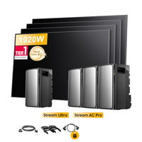 <tc>EcoFlow Stream</tc> <tc>Ultra</tc>, Tout-en-un <tc>Batterie de stockage tout-en-un pour station solaire</tc>, avec 4 x 480<tc>Wp</tc> Masque bifacial Sunpro BC Noir intégral <tc>Panneau solaire</tc>, par <tc>Powerness</tc>