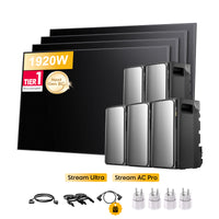<tc>EcoFlow Stream</tc> <tc>Ultra</tc>, Tout-en-un <tc>Batterie de stockage tout-en-un pour station solaire</tc>, avec 4 x 480<tc>Wp</tc> Masque bifacial Sunpro BC Noir intégral <tc>Panneau solaire</tc>, par <tc>Powerness</tc>