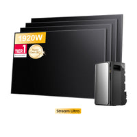 EcoFlow Stream Ultra, système de stockage tout-en-un pour centrales solaires de balcon, avec 4 modules solaires bifaciaux JA Solar de 500 W, par Powerness 