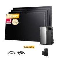 <tc>EcoFlow Stream</tc> <tc>Ultra</tc>, Tout-en-un <tc>Batterie de stockage tout-en-un pour station solaire</tc>, avec 4 x 480<tc>Wp</tc> Masque bifacial Sunpro BC Noir intégral <tc>Panneau solaire</tc>, par <tc>Powerness</tc>