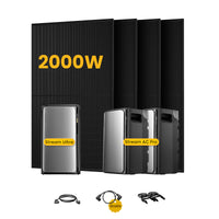 EcoFlow Stream Ultra, système de stockage tout-en-un pour centrales solaires de balcon, avec 4 modules solaires bifaciaux JA Solar de 500 W, par Powerness 