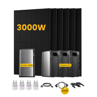EcoFlow STREAM Ultra &amp; Pro, système de stockage tout-en-un pour centrales solaires de balcon, avec 6 modules solaires bifaciaux JA Solar de 500 W, par Powerness